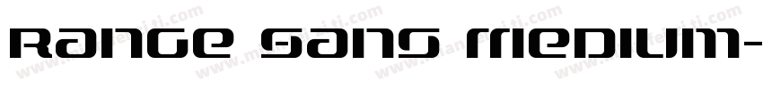 Range Sans Medium字体转换